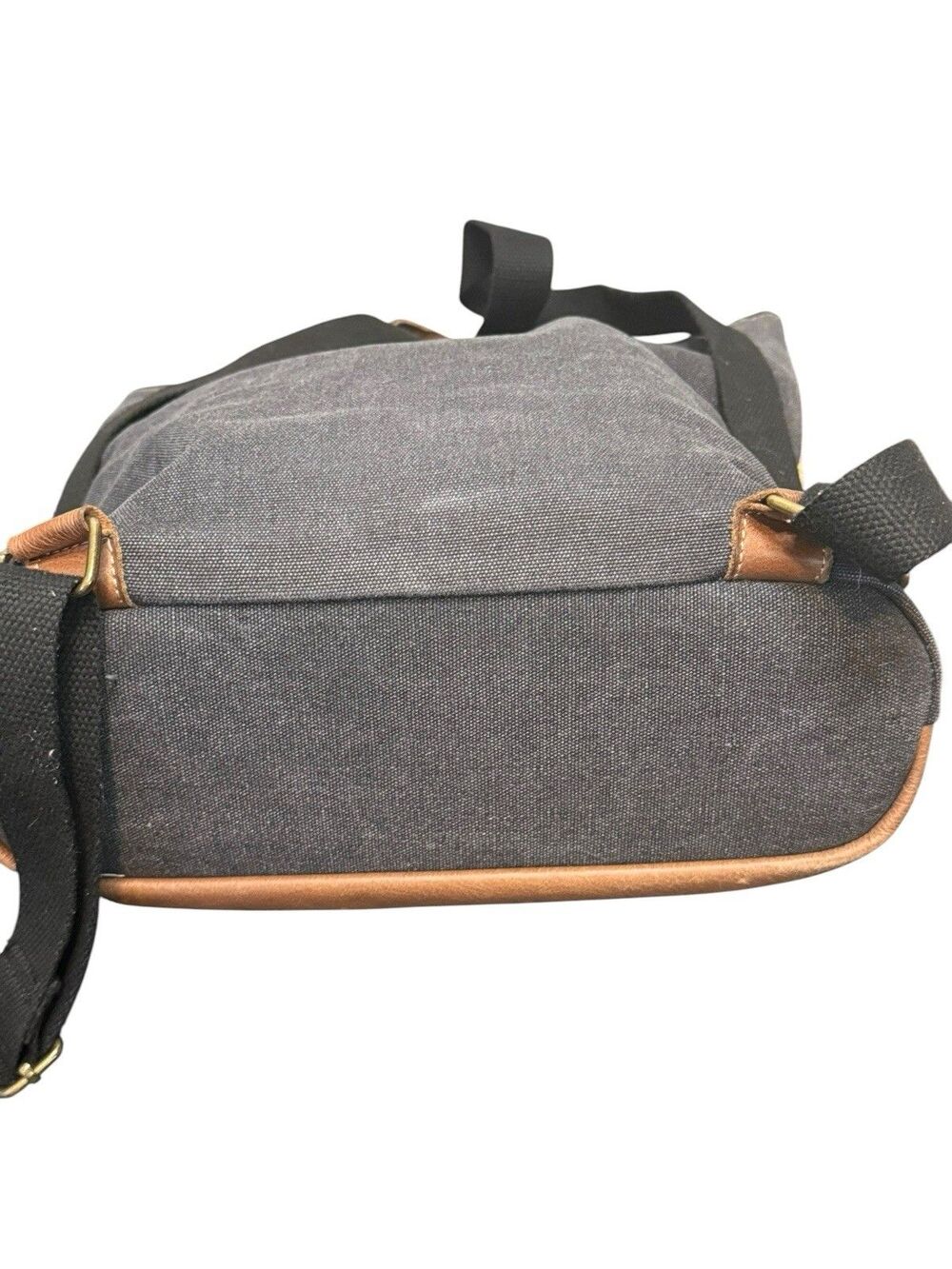 Le Miel Backpack Canvas Suede Denim Bag ChillX size LARGE Western EUC - Picture 7 of 13
